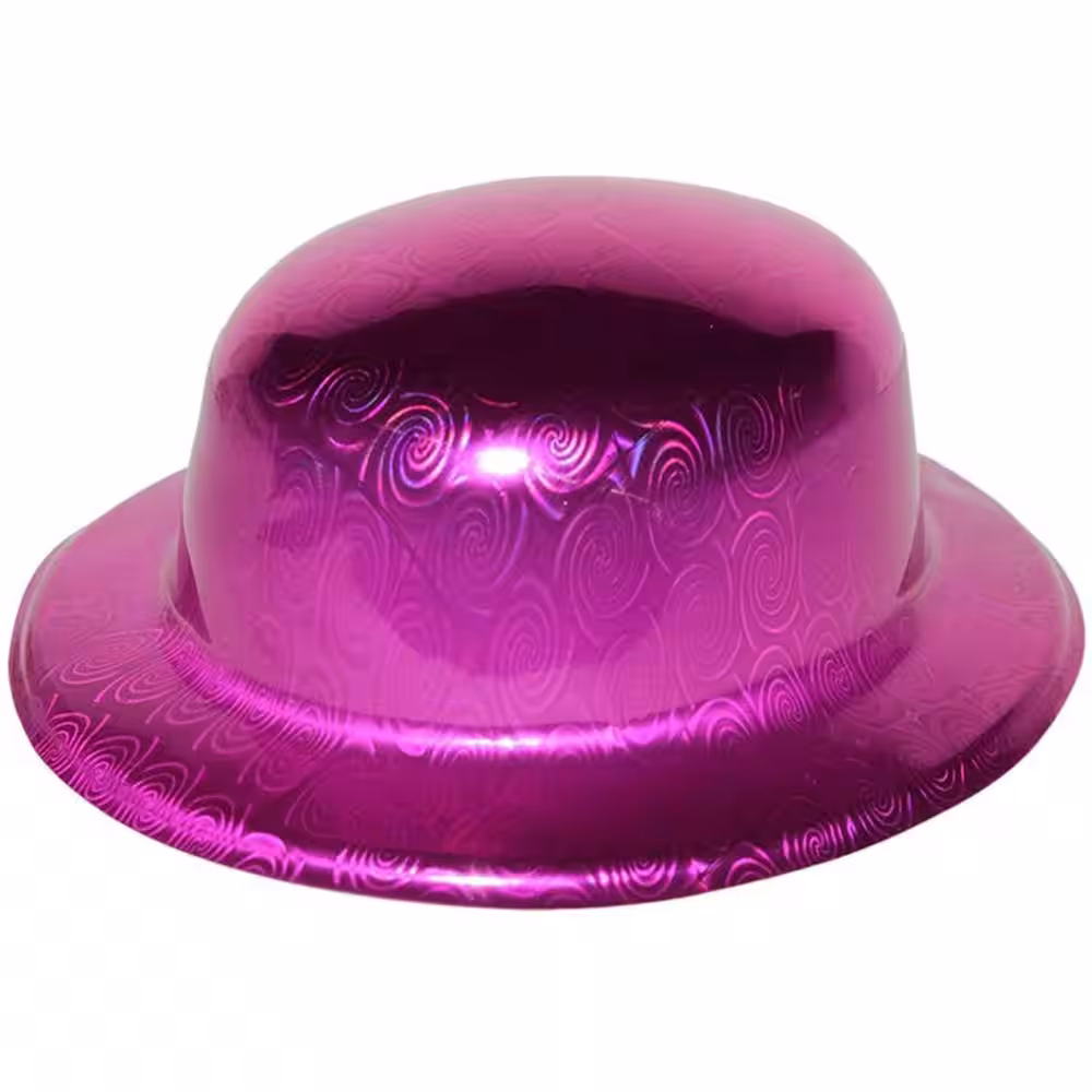 Pembe Hologram Melon Şapka 27x24 cm
