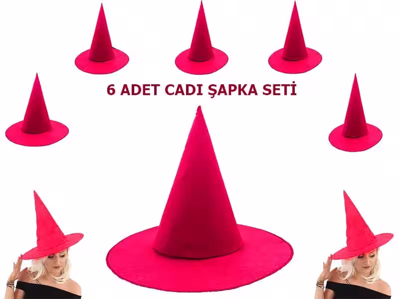 Pembe Keçe Cadı Şapkası Toptan
