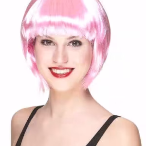 Pembe Küt Saç Parti Peruğu
