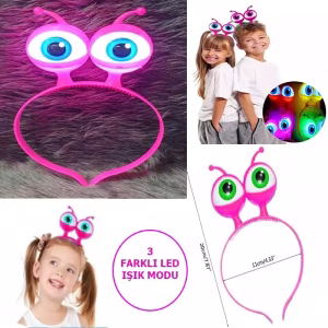 Pembe Ledli Uzaylı Taç Toptan