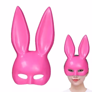 Pembe Lüks Tavşan Maskesi Toptan