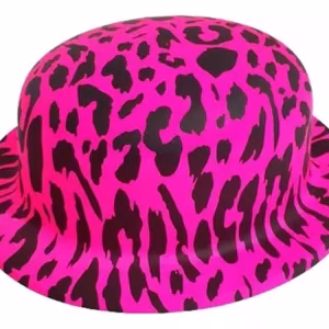 Pembe Neon Desenli UV Parti Şapkası