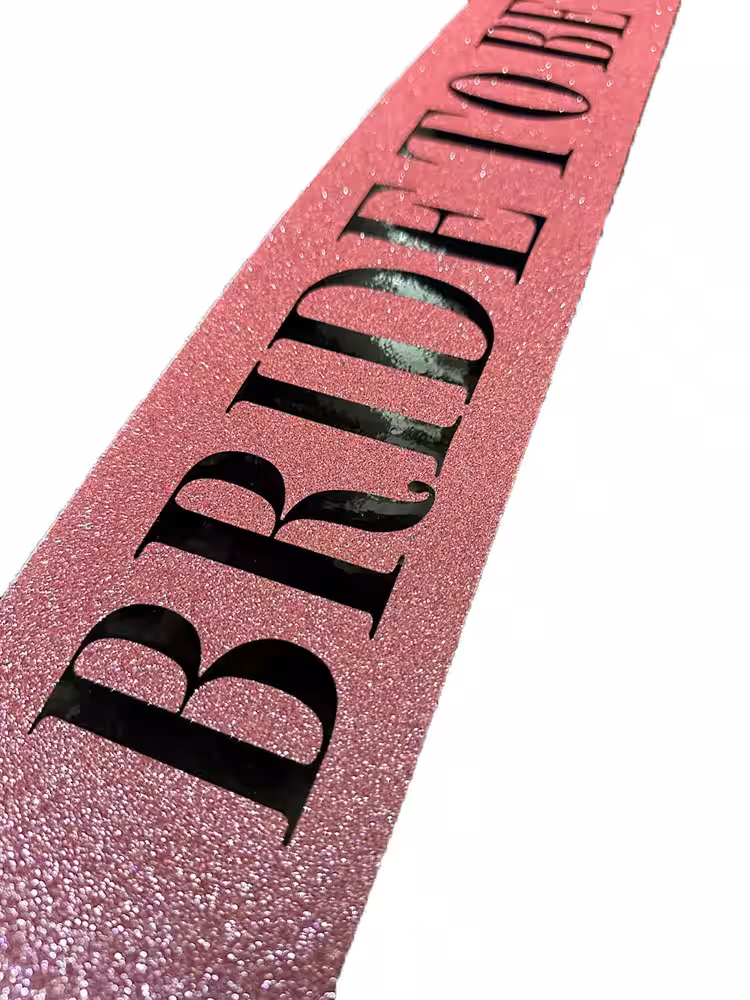 Pembe Siyah "Bride To Be" Kuşak Kemer