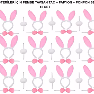 Pembe Tavşan Kostüm Toptan