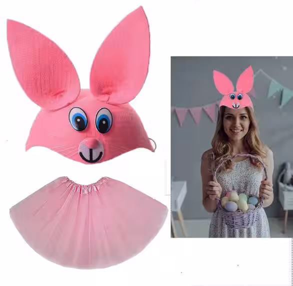 Pembe Tavşan Kostümü Toptan