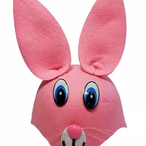 Pembe Tavşan Parti Şapkası Gözlü
