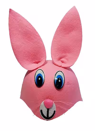 Pembe Tavşan Parti Şapkası Gözlü