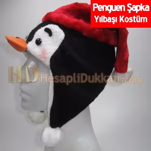 Penguenli yılbaşı şapkası
