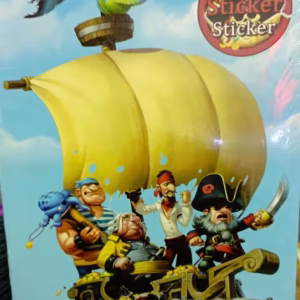 Pirate Korsan Boyama Kitabı Sticker Maske 3 ü 1 Arada 16 Sayfa