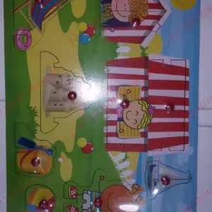 Plajda bir gün eğitici oyuncak puzzle toptan