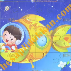 Promosyon toptan ahşap puzzle minikler uzayda