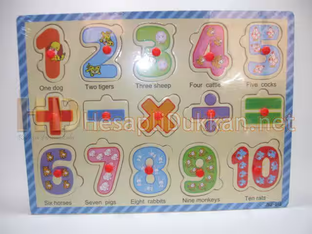 Rakamlı beş işlemli eğitici oyuncak puzzle R838
