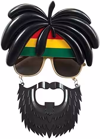 Rasta Peruk Sakal Gözlük 27x18cm