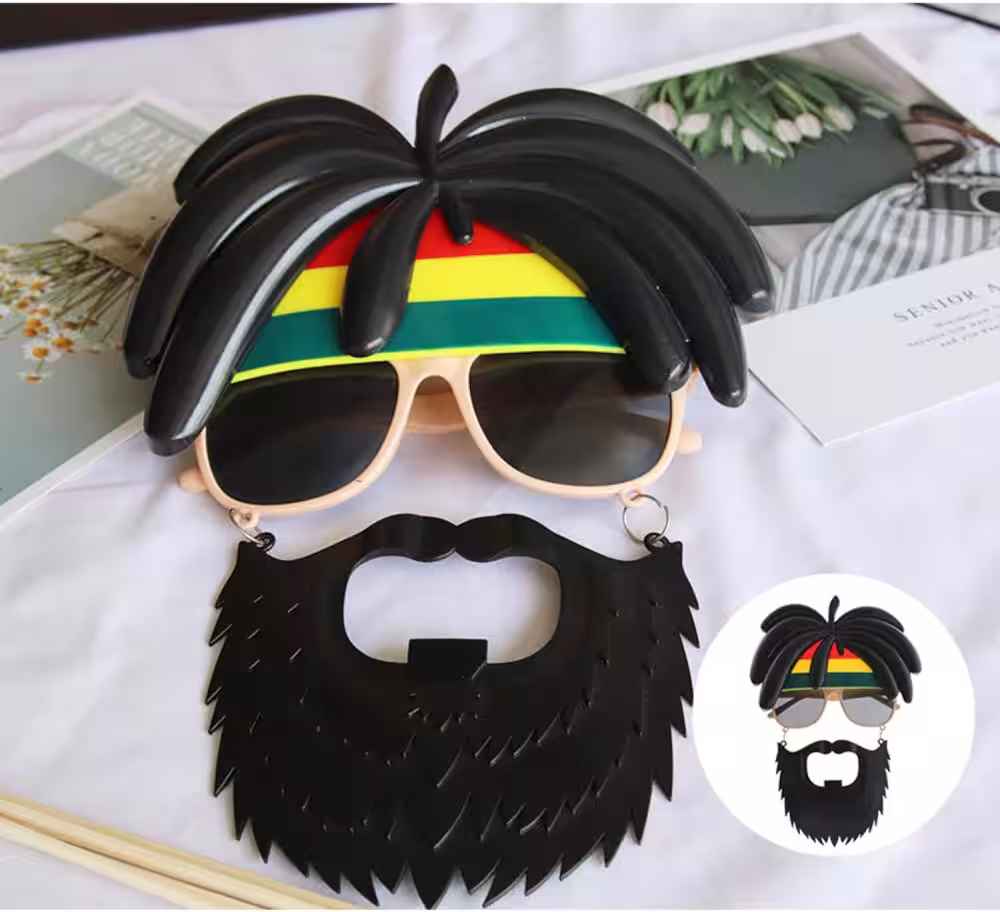 Rasta Peruk Sakal Gözlük 27x18cm