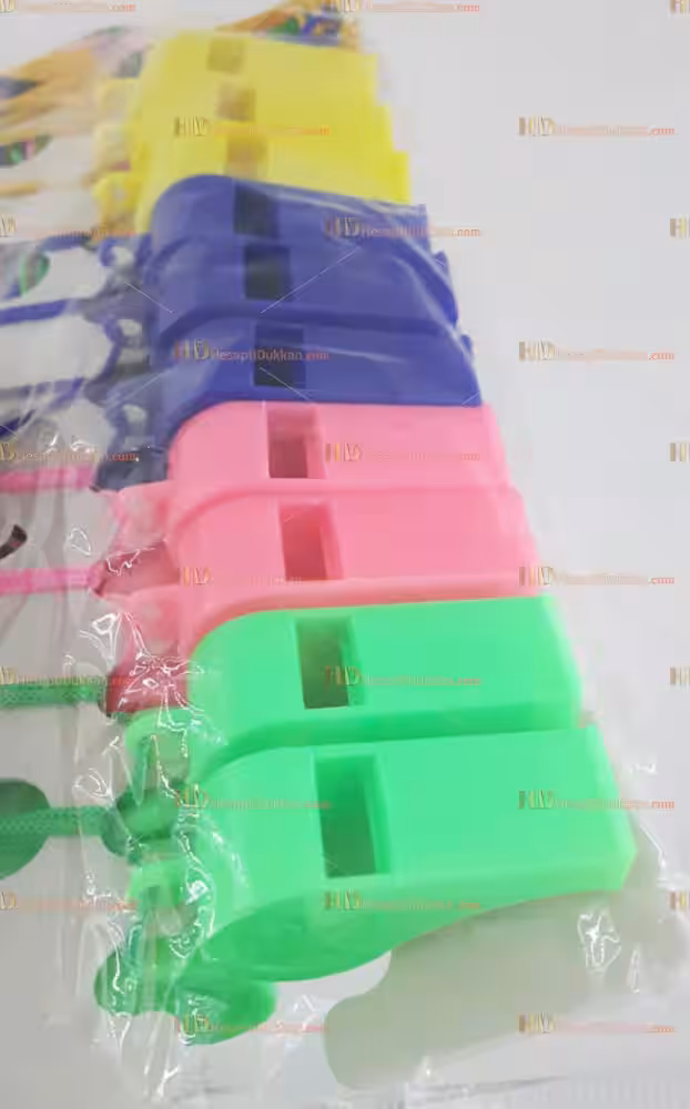 Renkli plastik ipli düdük fırsat ürünü SM7070