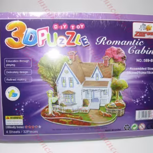 Romantik orman evi toptan karton yapboz