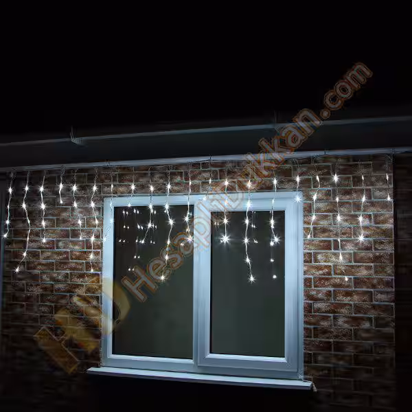 Saçak yılbaşı ışığı 70 x 1,5 beyaz
