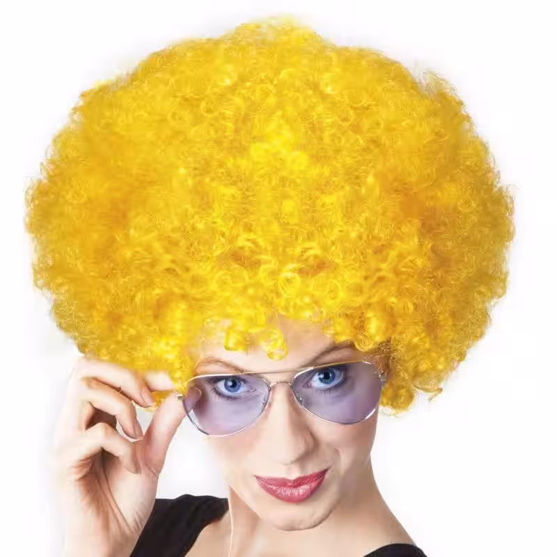 Sarı Afro Parti Peruk
