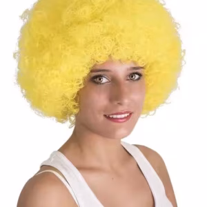 Sarı Afro Parti Peruk Toptan