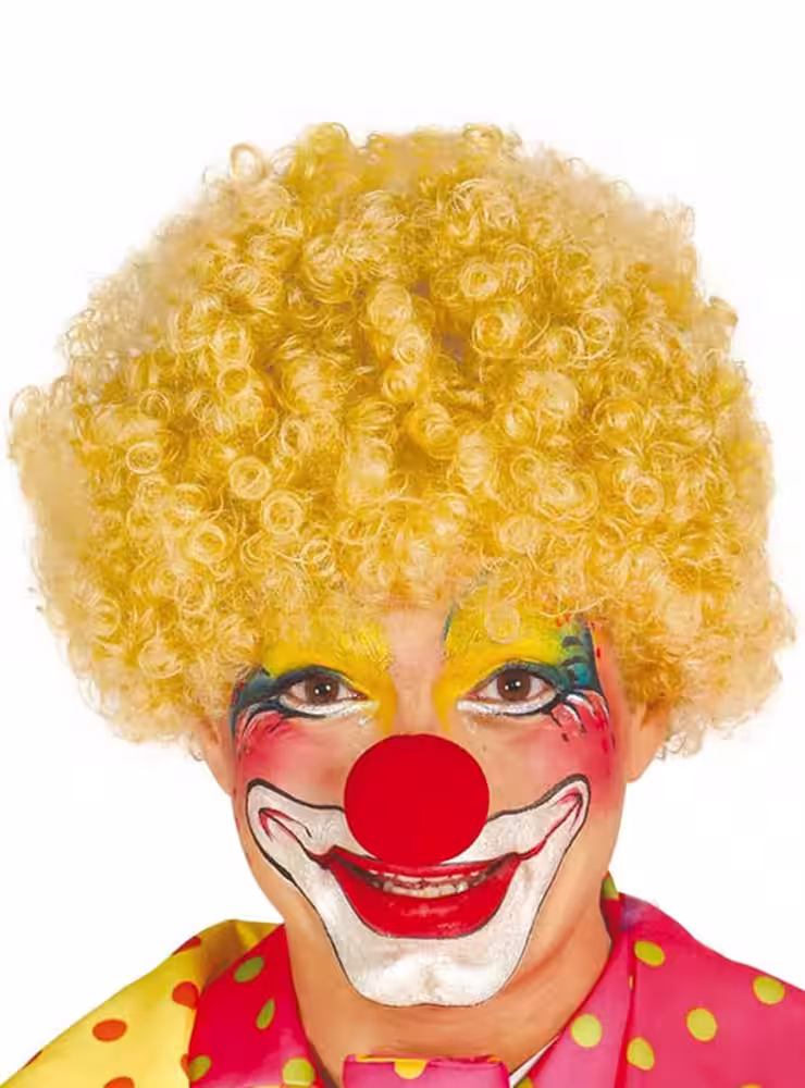 Sarı Afro Peruk Seti toptan