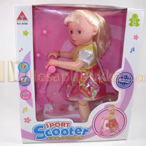 Scooterli gamgam müzikli büyük oyuncak bebek toptan