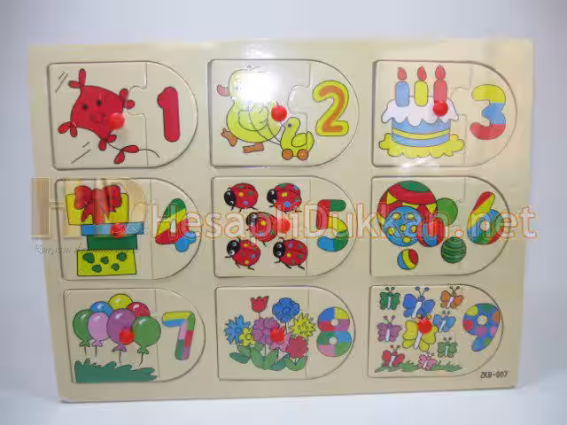 Şekilli rakamlı puzzle eğitici oyuncak R832