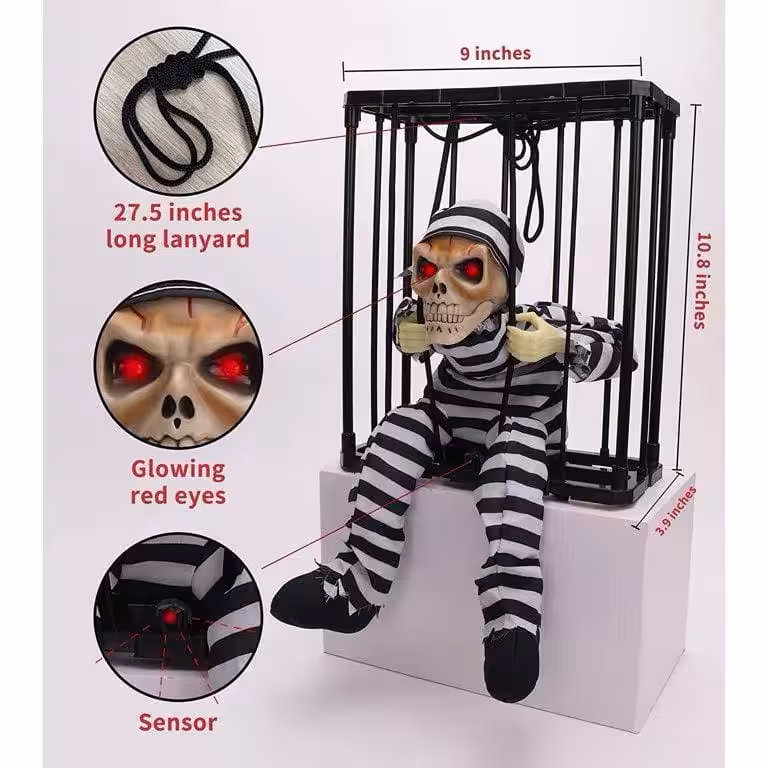 Sesli Hareketli İskelet Dekor Hallowen Toptan