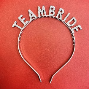 Şık Gümüş Renkli Team Bride Taç