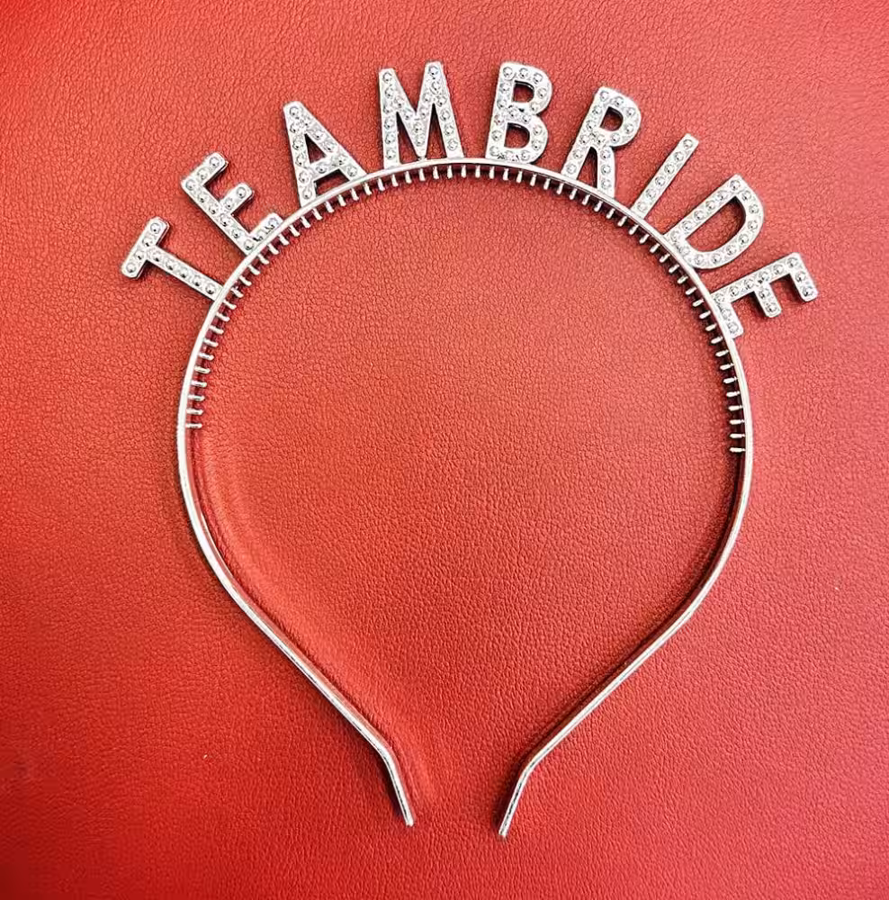 Şık Gümüş Renkli Team Bride Taç