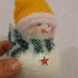 Simli kardan adam yılbaşı ağacı süsleme P936
