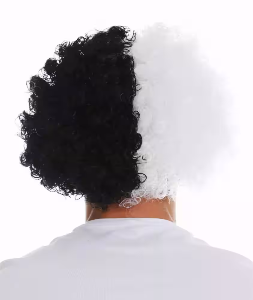 Siyah-Beyaz Afro Peruk Toptan