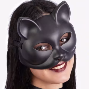 Siyah Kedi Parti Maskesi Toptan