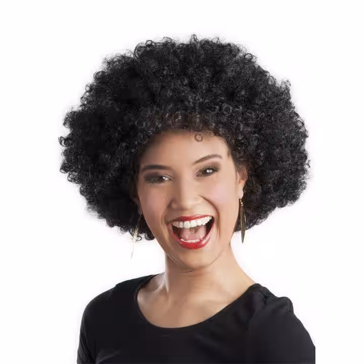 Siyah Kıvırdık Afro Parti Peruğu