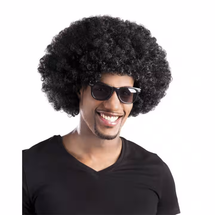 Siyah Kıvırdık Afro Parti Peruğu