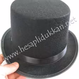 Siyah silindir parti şapkası P828