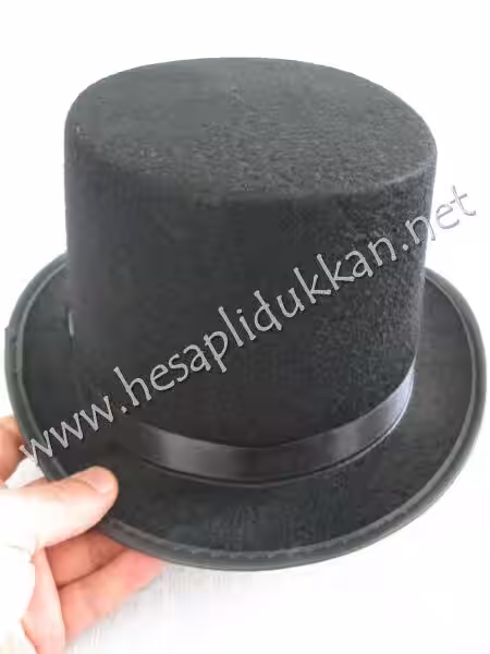 Siyah silindir parti şapkası P828