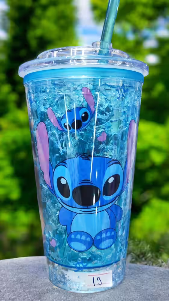Stitch Fancy Bardak Işıklı Mavi