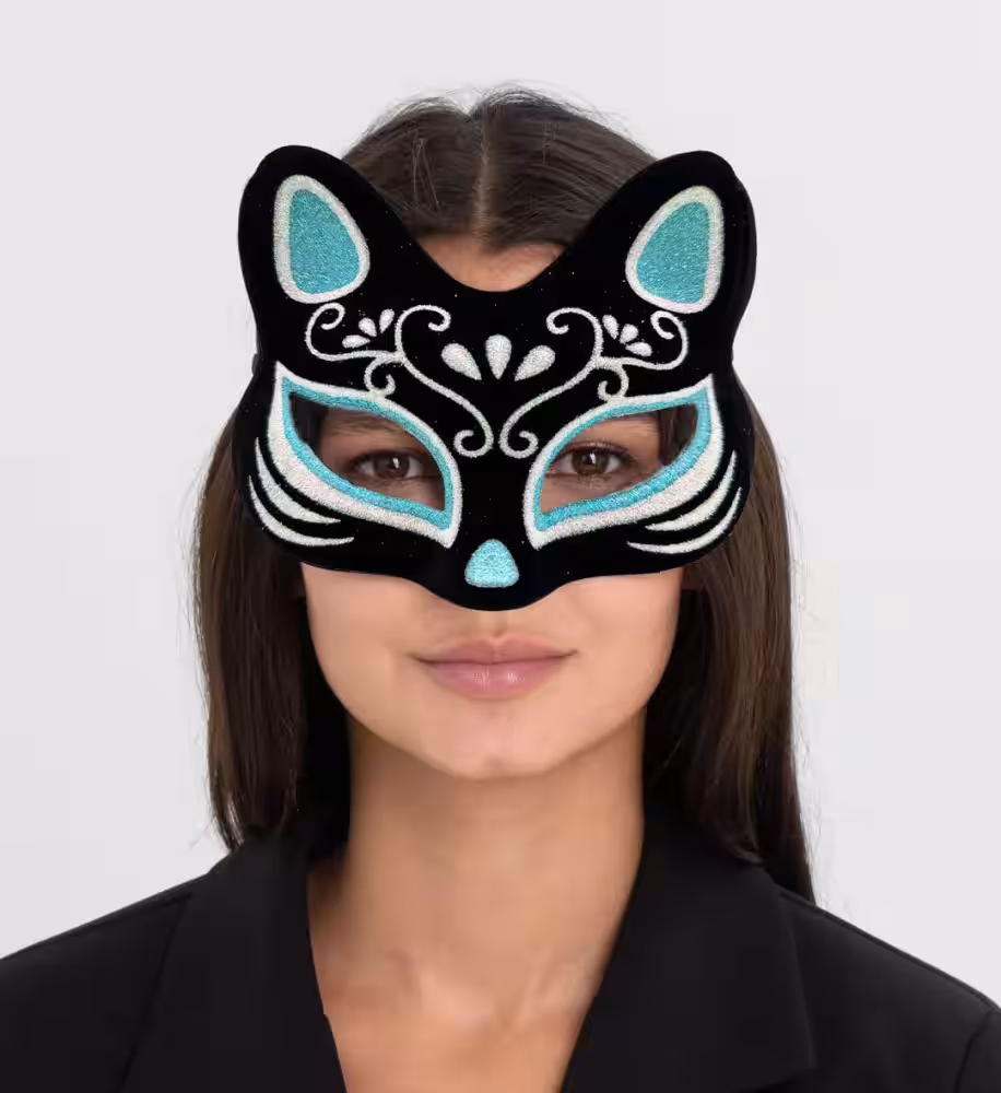 Süet Kedi Maskesi Toptan