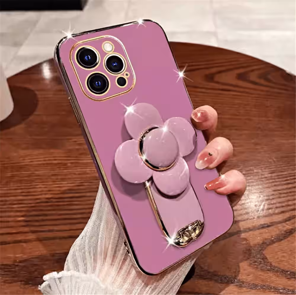 Telefona yapışan telefon standı çiçekli dönen - baskı yapılabilir