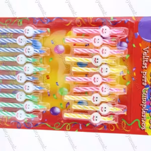 Toptan 20 li doğum günü pasta mumu gülen yüzlü