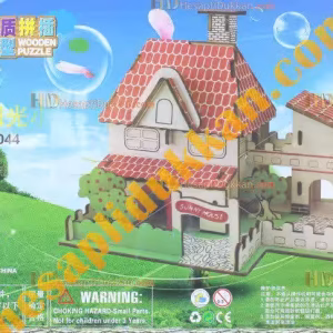 Toptan 3d Ahşap puzzle yayla evi