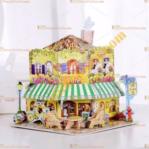 Toptan 3d karton puzzle cafe 36 parça
