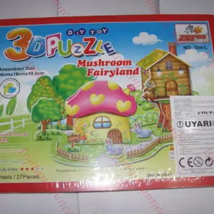 Toptan 3d puzzle periler ülkesi mantar ev