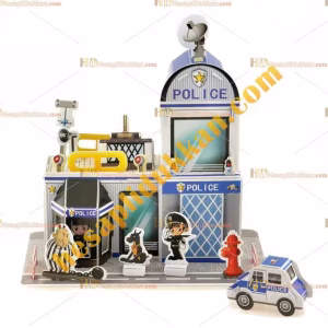 Toptan 3d puzzle Polis karakolu 4 karton 46 parça