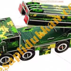 Toptan 3d puzzle roket atar füze rampa 4 karton 58 parça