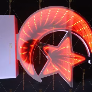 Toptan 3D tünel labma çift taraflı ay yıldız