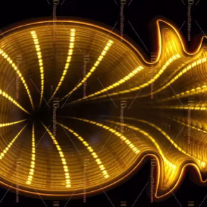 Toptan 3D tünel lamba ananas sarı