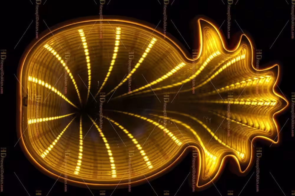Toptan 3D tünel lamba ananas sarı