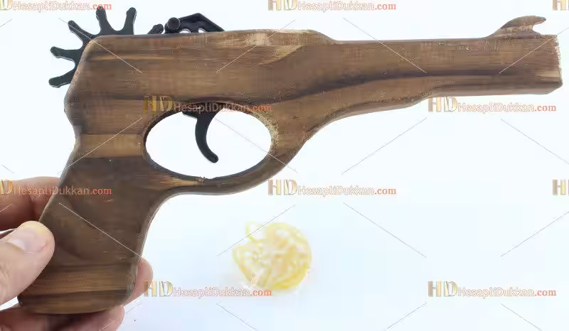 Toptan ahşap lastik fırlatan atan tabanca oyuncak hediyelik eşya