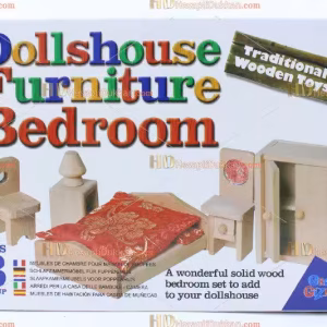Toptan ahşap mini küçük yatak odası takımı bebek evi mobilya